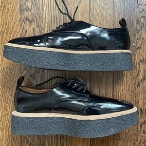 Zara Black Platform Shoes with Chunky Sole